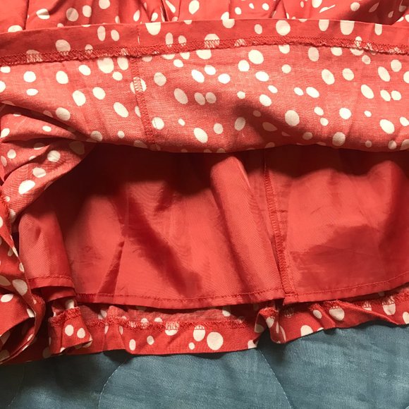 Forever 21 Coral Polka Dot Circle Skirt - Picture 5 of 8